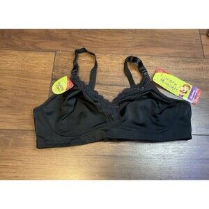 Nursing Bra By Loving Moments 36 B  Black Molded Wire free Nursing Clasp